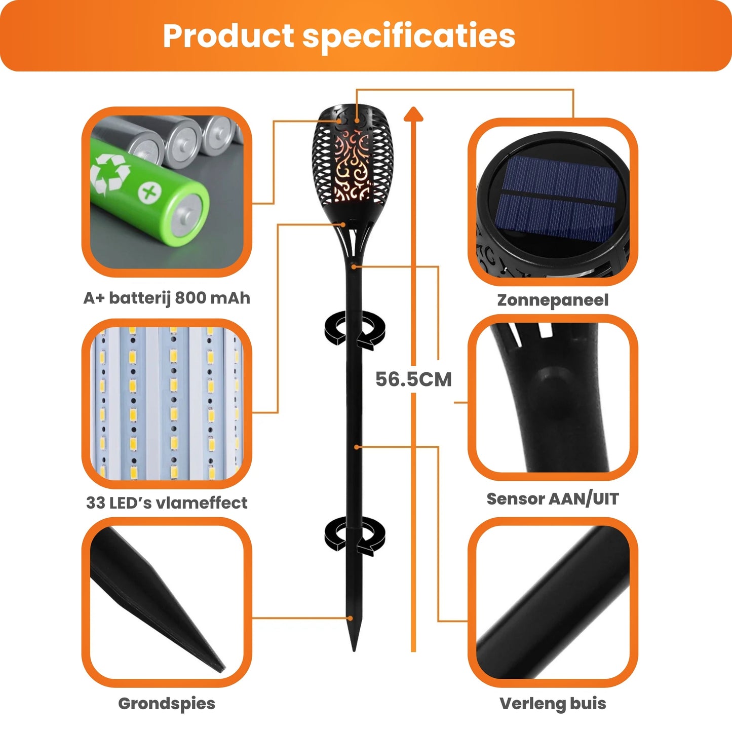 PyroProducts® LED Solar Tuinfakkels - PyroProducts